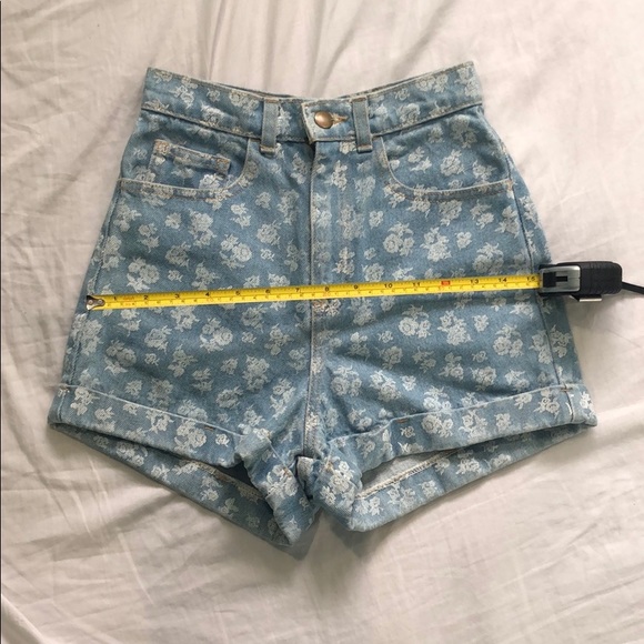 NWOT American Apparel floral jean shorts - Picture 12 of 15